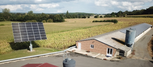 Vue drone d'un élevage poules reproduction